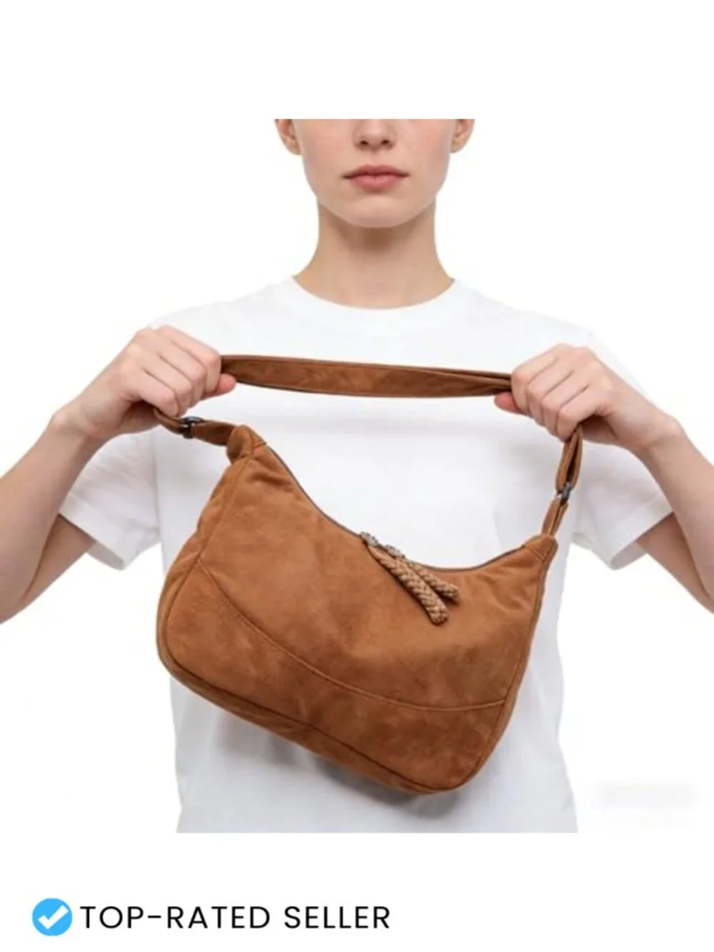 Ultra Soft Foldable Vegan Leather Crossbody Bag Slouchy Tote Hobo Handbag